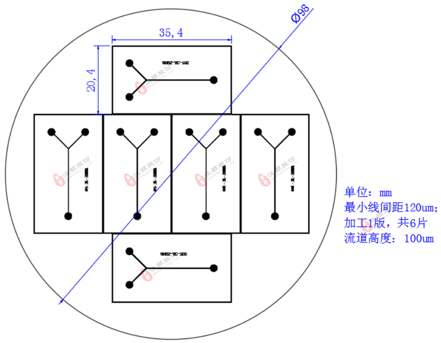 PDMS、纯硅芯片图纸设计