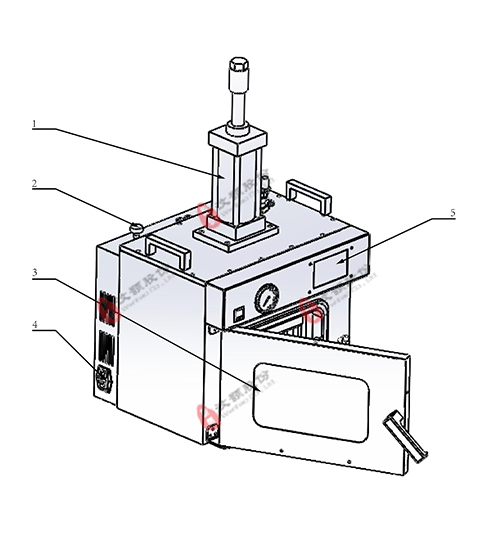 WH-2000B 真空热压键合机示意图1 WH-2000B 真空热压键合机示意图1